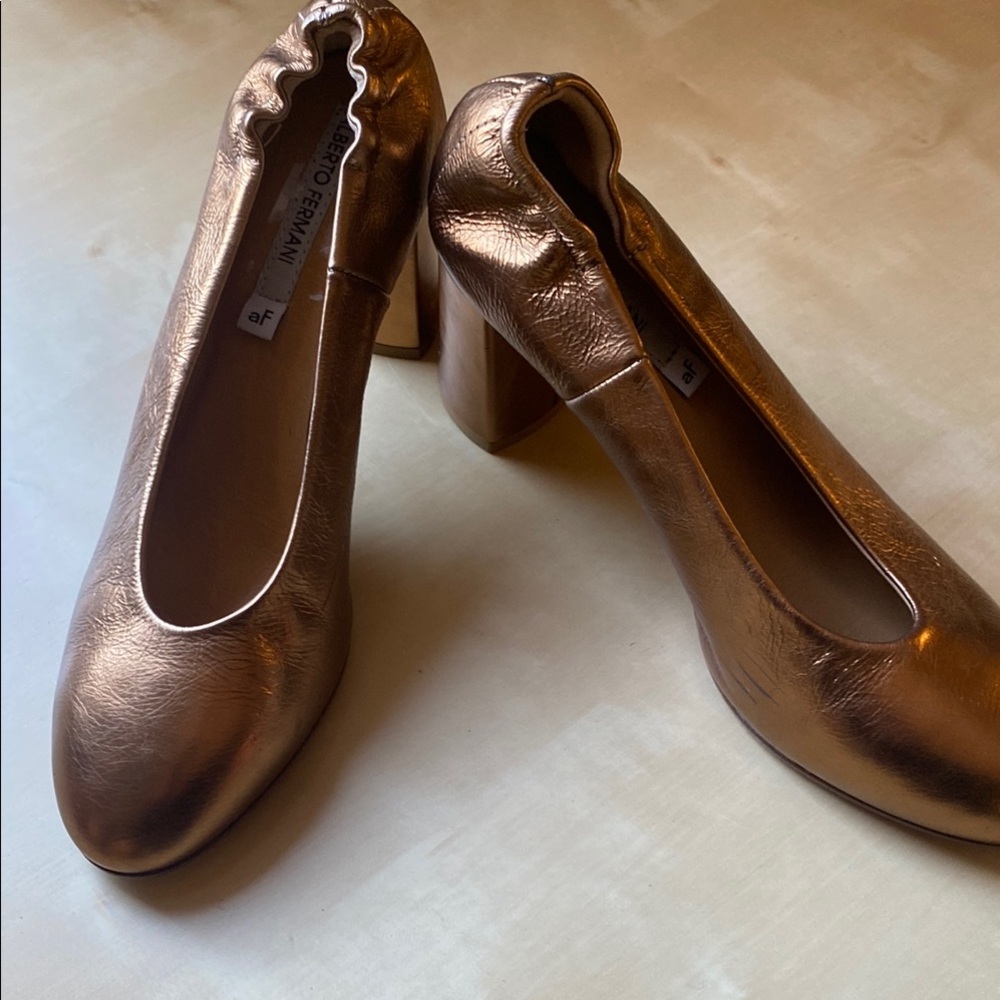 Alberto Fermani Comfort Bronze Pumps 37.5 Like New
